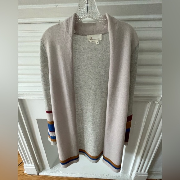 Anthropologie 100% Cashmere Colorblock Cardigan, XS - Picture 2 of 10